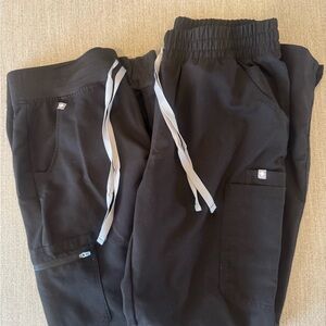 FIGS Black Technical Collection Scrub Pants